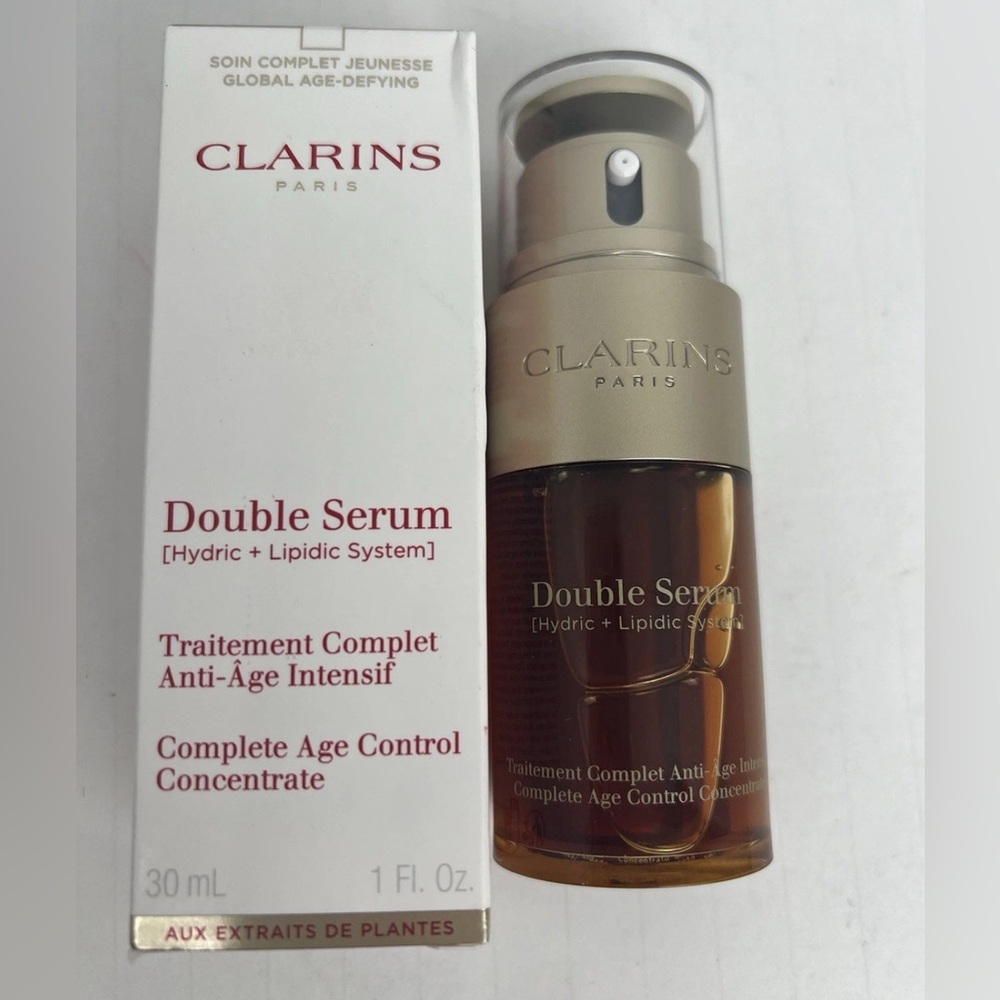 Clarins Double Serum Light Anti Aging Concentrate 1 Fl Oz- Hydric Lipidic System - Picture 3 of 6